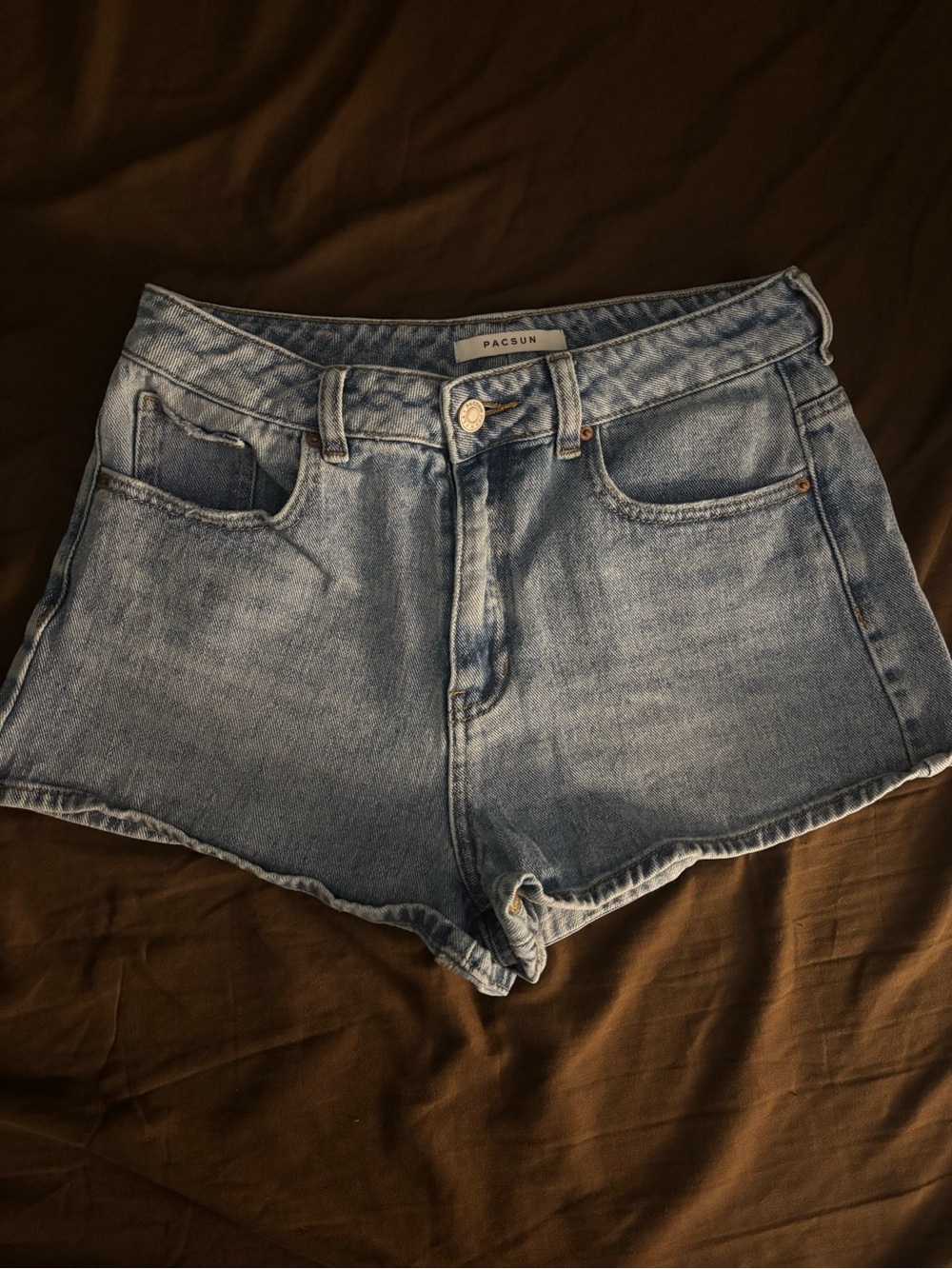 PacSun Light Wash High-Rise Denim Shorts